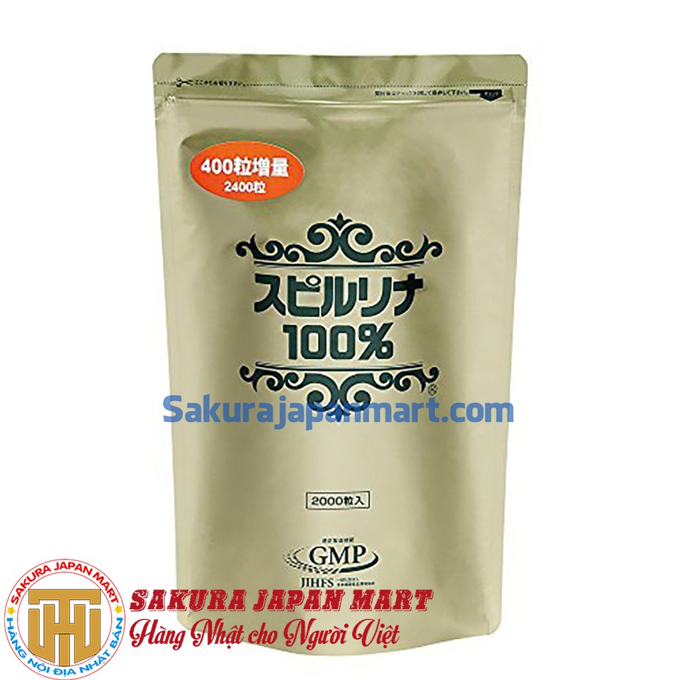 Tảo xoắn spirulina 2400 viên dạng túi